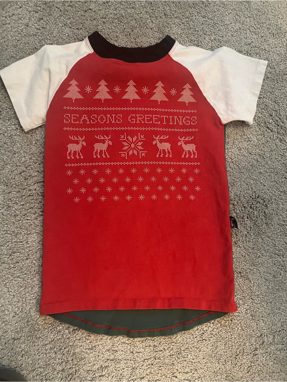 Rags 'Season's Greetings' Kids 2-tone Tee